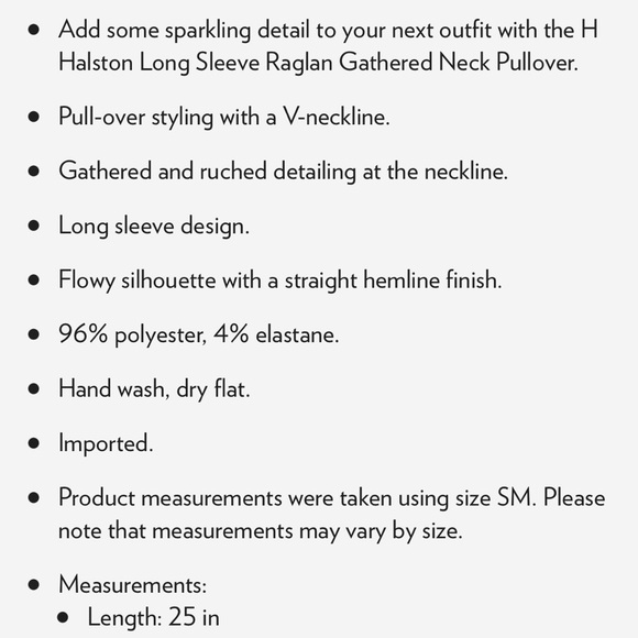 H by Halston long sleeve gathered neck blouse - Small - Picture 6 of 6